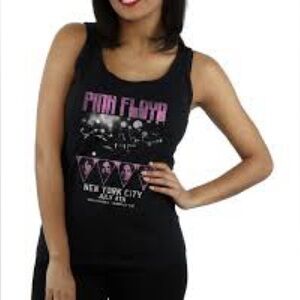 Pink Floyd rock women’s tank crop washed black color